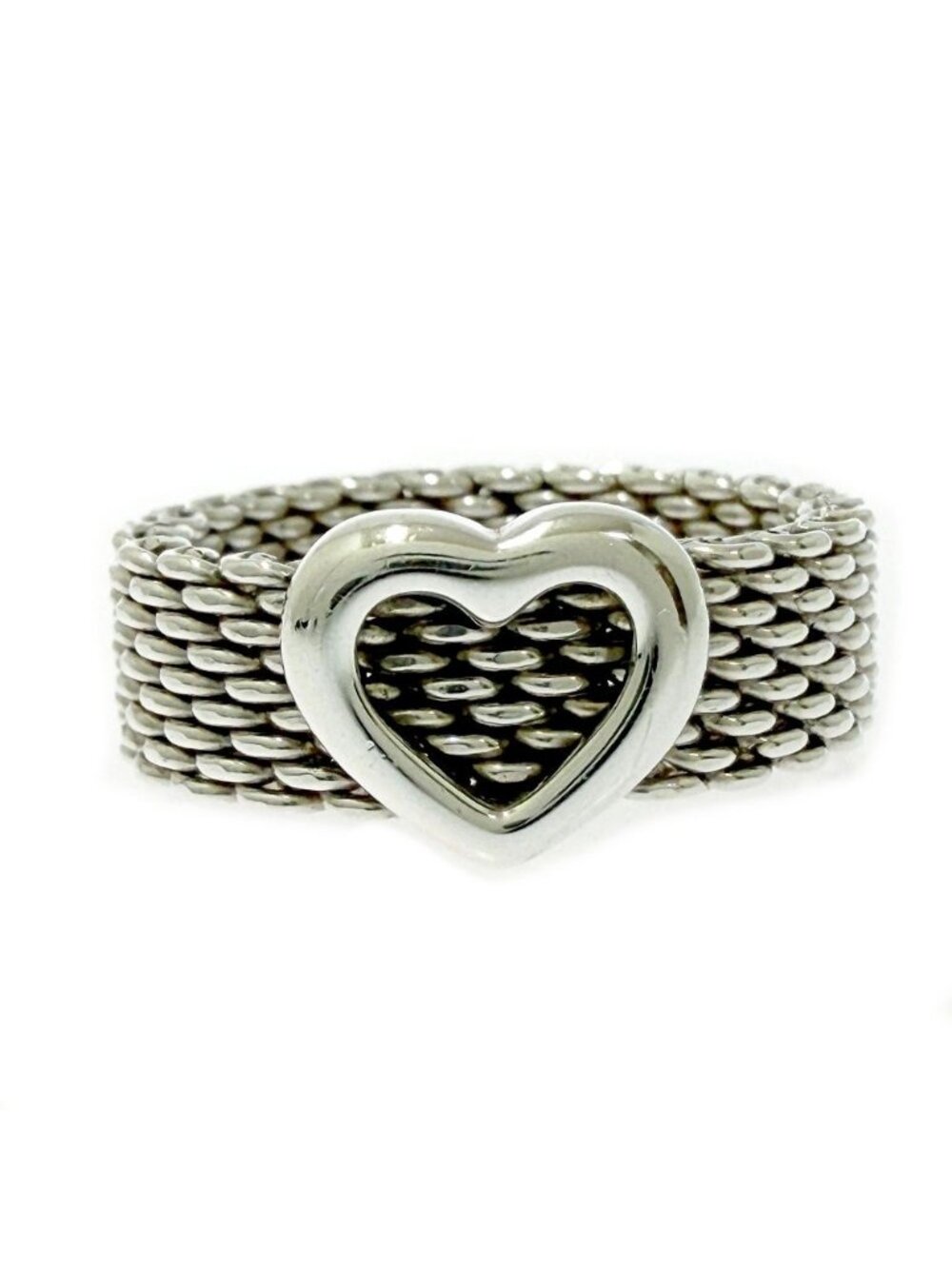 Tiffany & Co Silver Somerset Mesh Ring